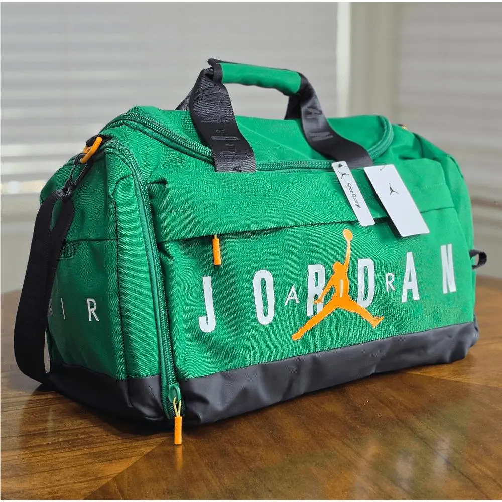 Nike Air Jordan Velocity Duffle Bag Money Gym Bag Travel Green Gold Oregon Ducks