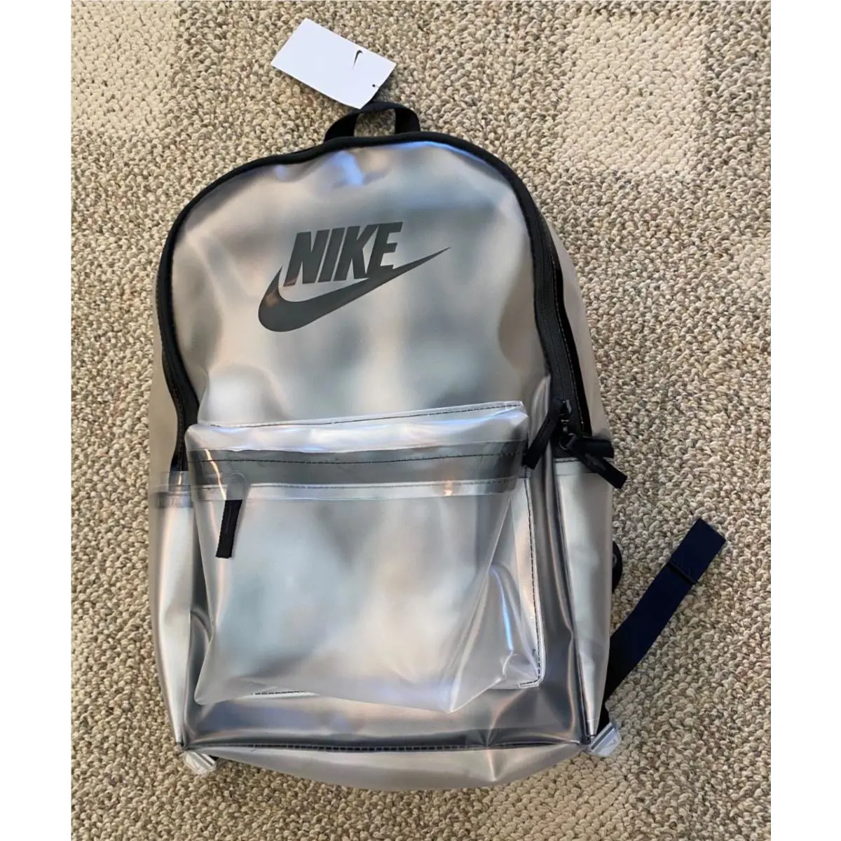 Nike Heritage Clear Crystal Backpack HV8920 Plastic Carry in Stadium Arena Bag