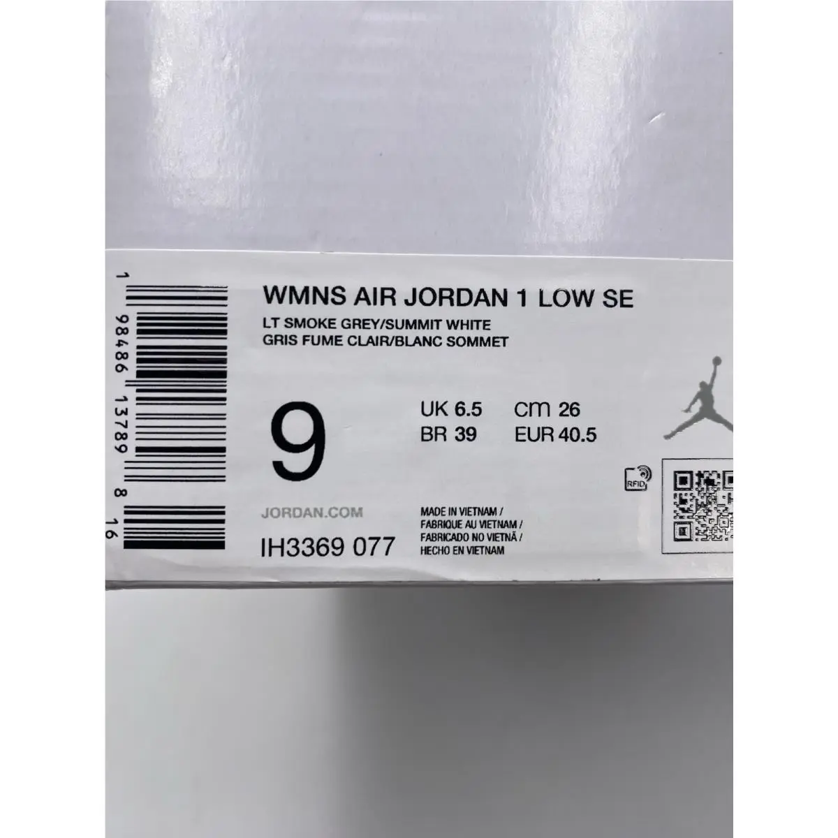 Nike shoes - Air Jordan 1 Low SE - IH3369 077 - LT Smoke Grey/Summit White (UPC: 198486137898) 6