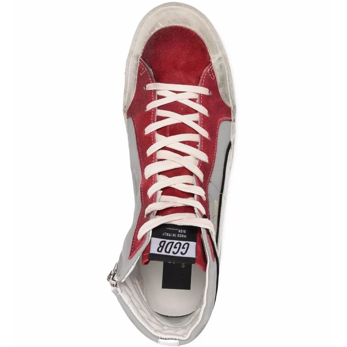 Golden Goose shoes - Golden Goose Slide - Slide - Grey, way: Grey/Dark Red/White/Silver 2