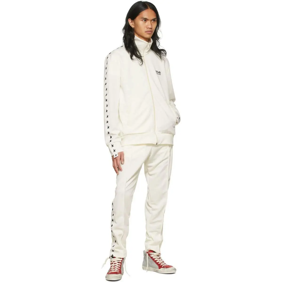 Golden Goose shoes - Golden Goose Slide - Slide - Grey, way: Grey/Dark Red/White/Silver 4