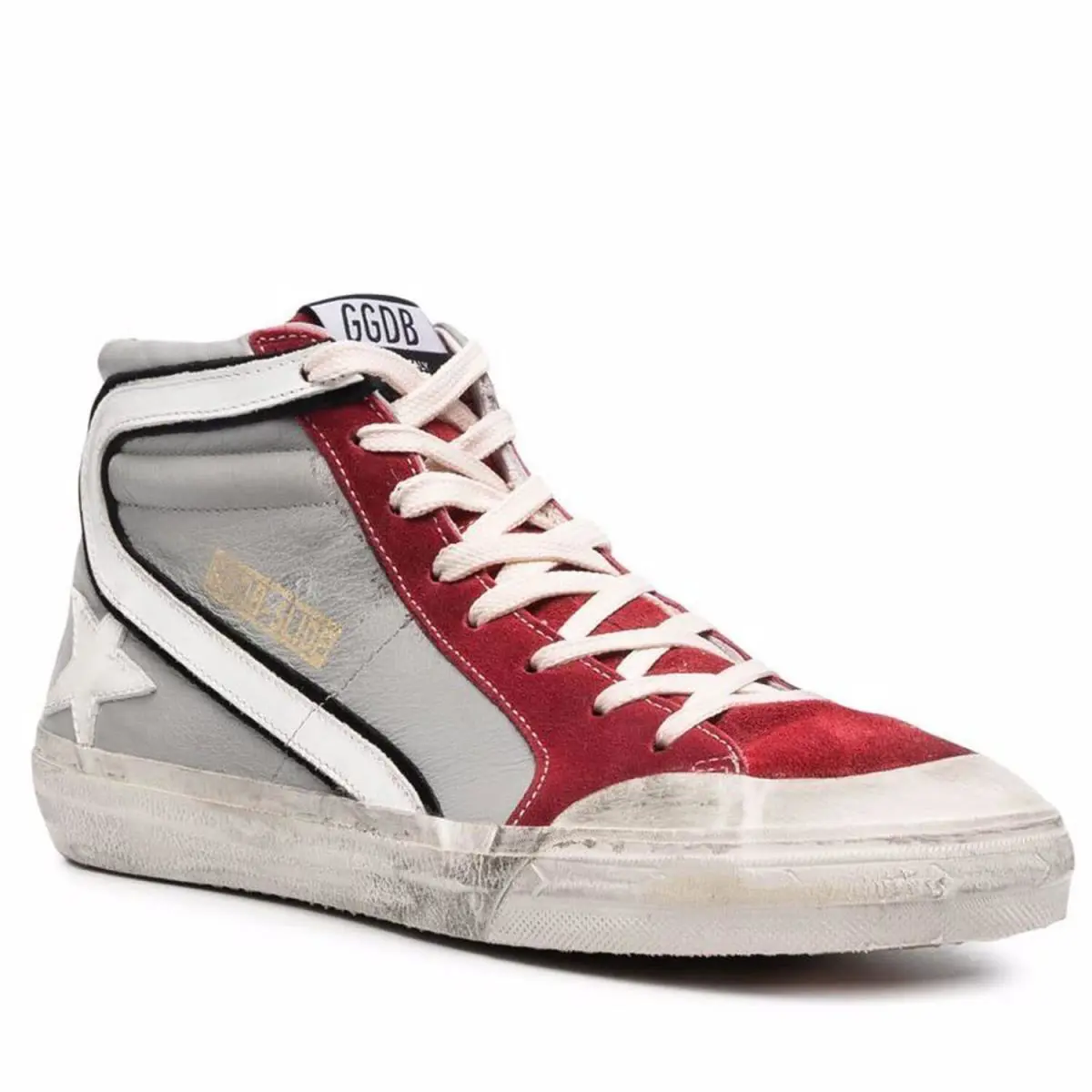 Golden Goose shoes - Golden Goose Slide - Slide - Grey, way: Grey/Dark Red/White/Silver 8