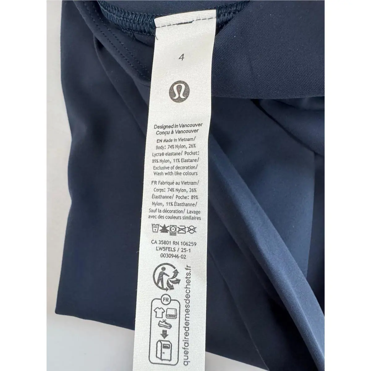 Lululemon clothing - True Navy 6