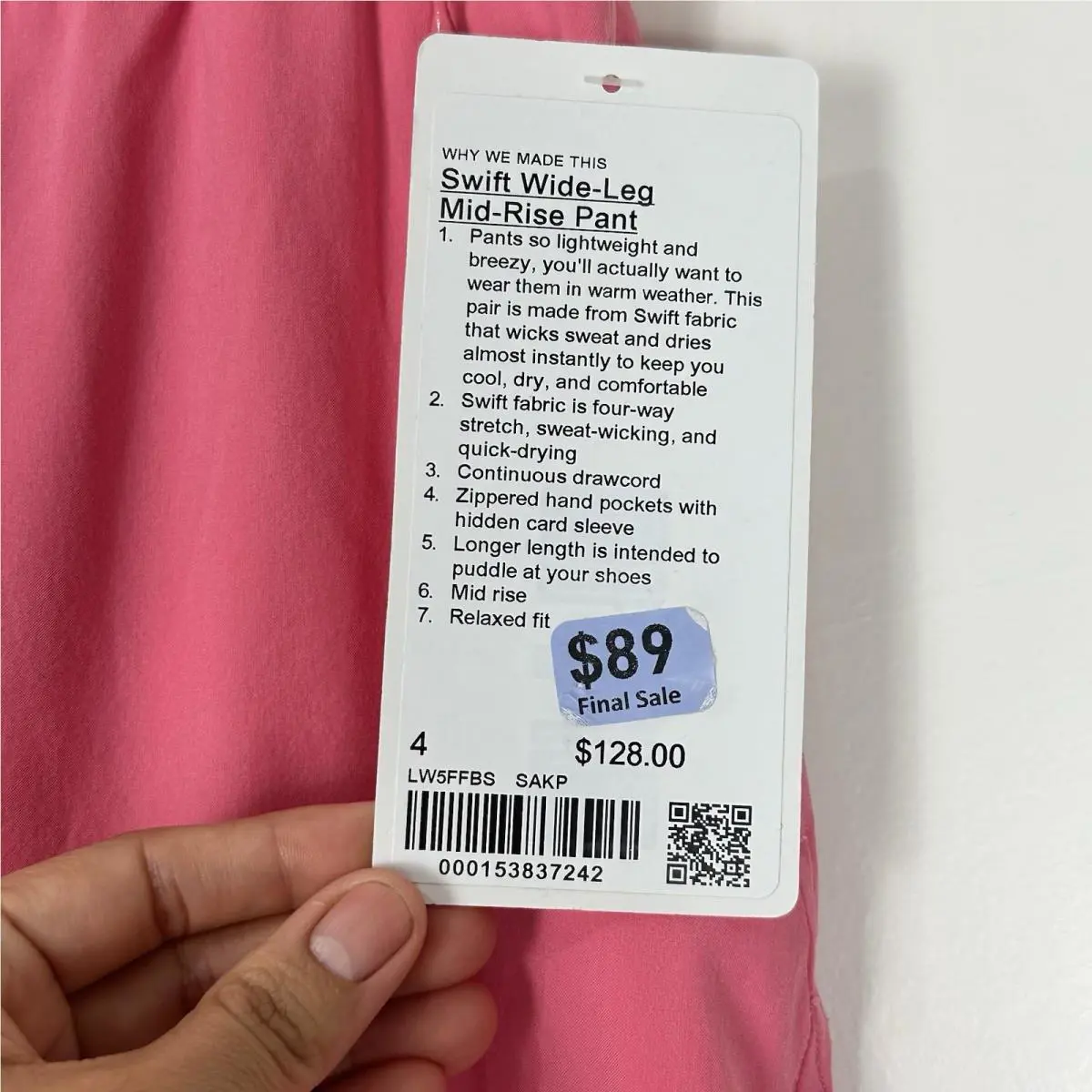 Lululemon clothing - Sakura pink 1