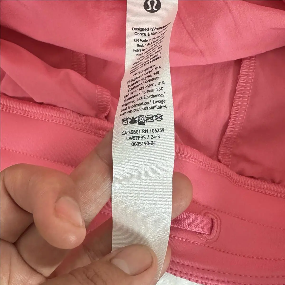 Lululemon clothing - Sakura pink 5
