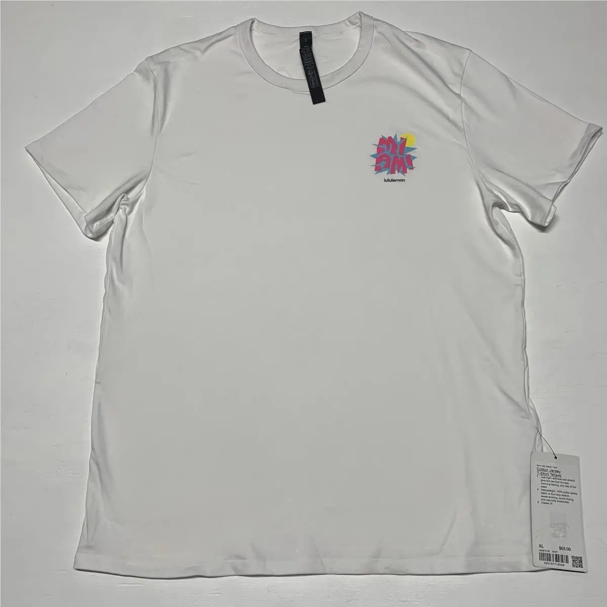 Lululemon Steady State T- Shirt Miami While Size XL Unique Only In Miami