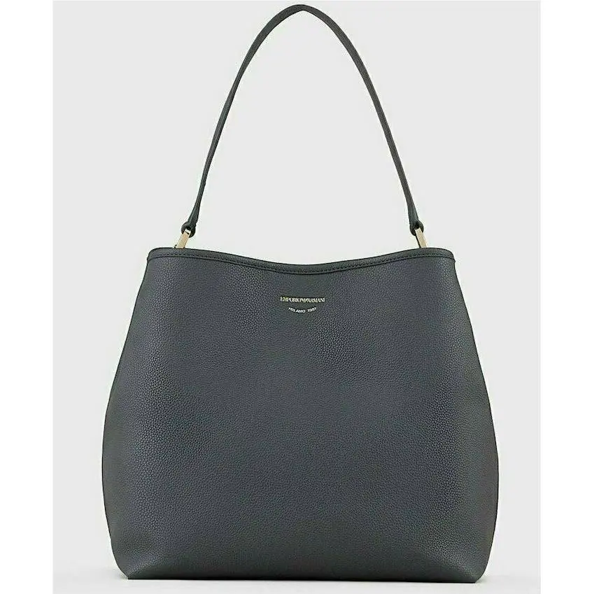 Emporio Armani Womens Bag Hobo Crossbody St.cervo Sfoderato Gray