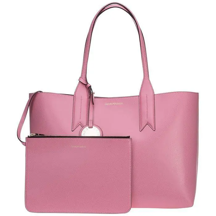 Emporio Armani Womens Bag Shopping Tote Camellia/grape