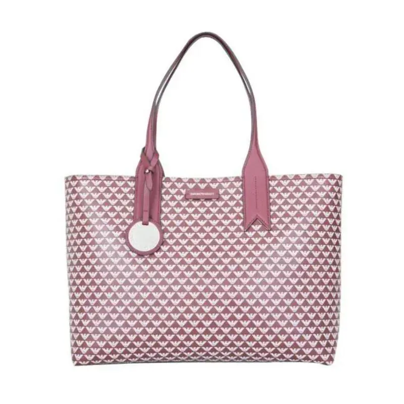 Emporio Armani Grape Marc / Pearl/grey Tote