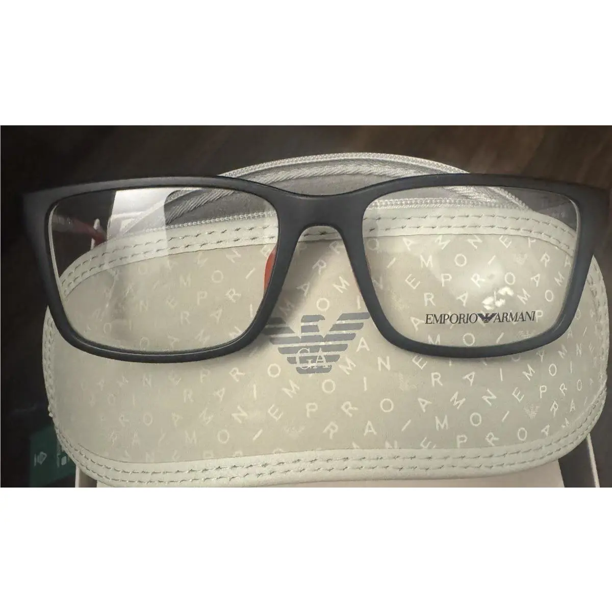 Emporio Armani EA 3203 5001 Red Black Eyeglasses 50-16 130