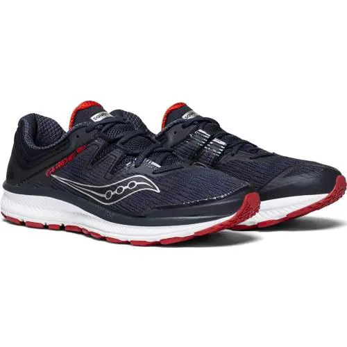 Saucony Men`s Guide Iso 2 Running Shoe Black Grey 10.5 W US - Black