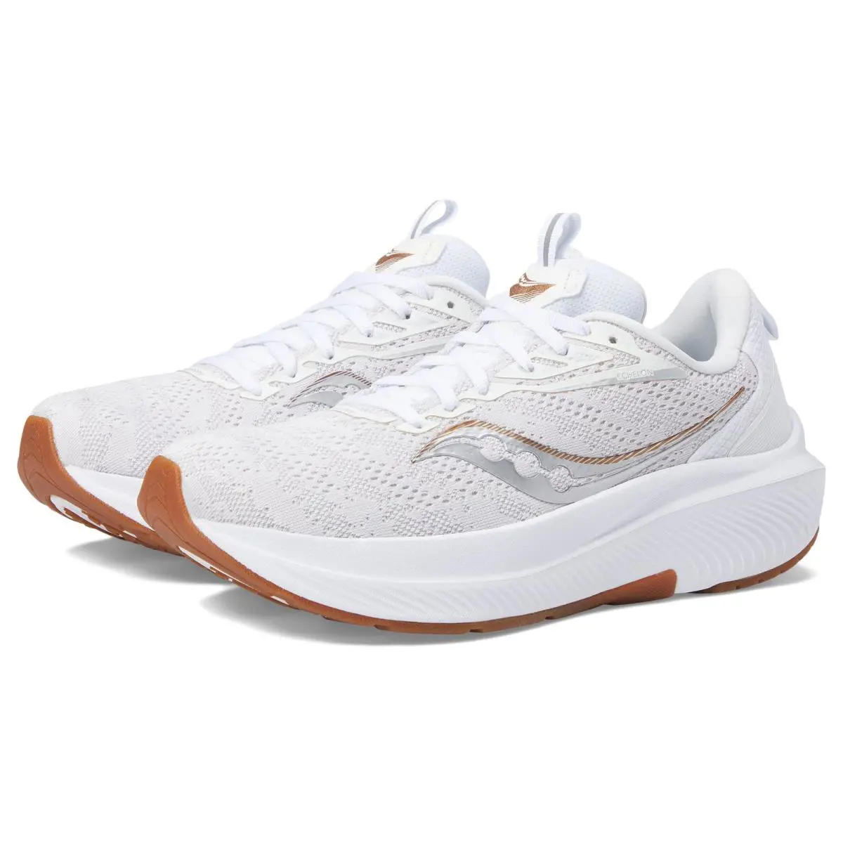 Saucony Mens Echelon 9 Running Shoe White/gum 7.5 US - White/Gum
