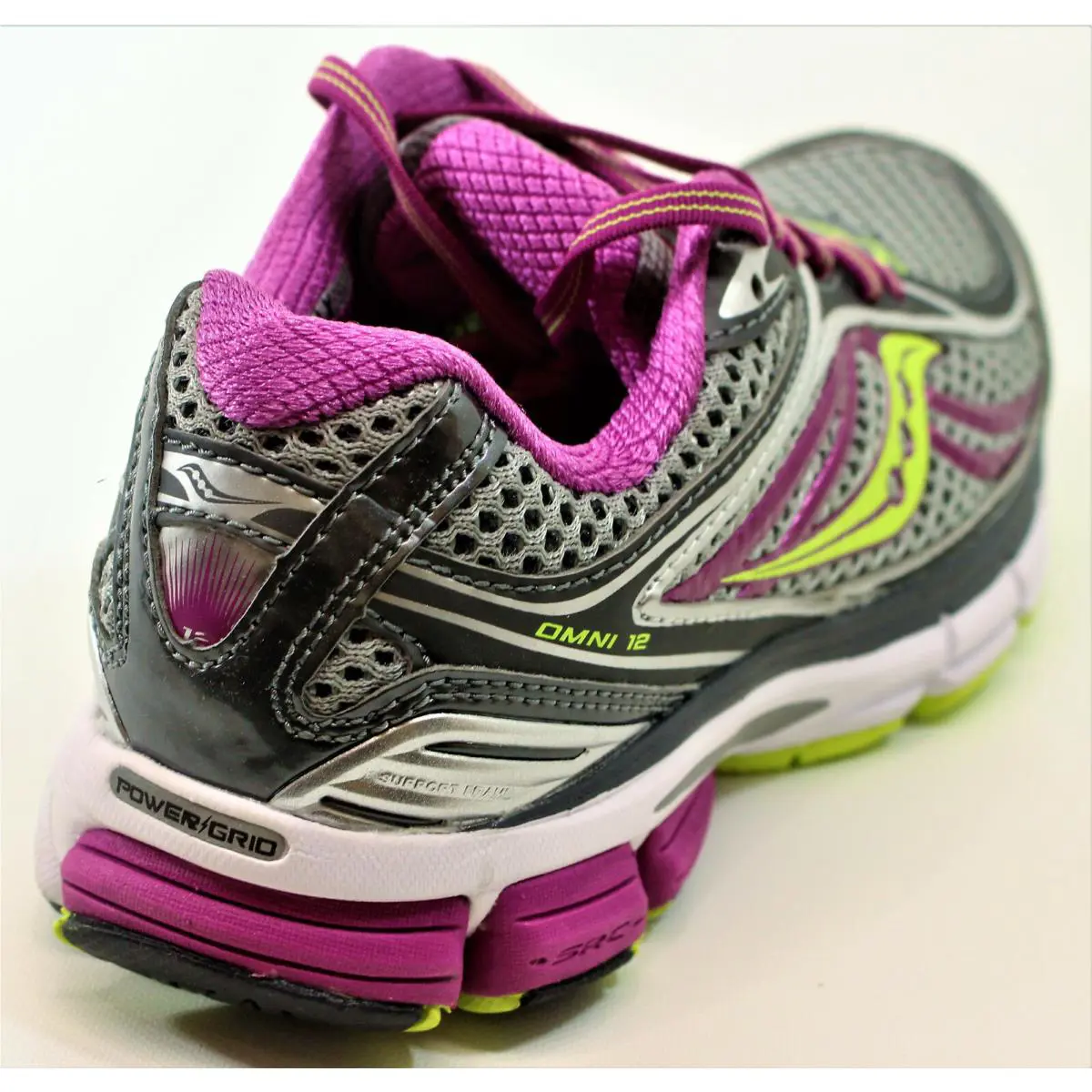 Saucony shoes - Omni 12 - Omni - Gray / Purple / Citron Yellow (UPC: 720026504237) 2