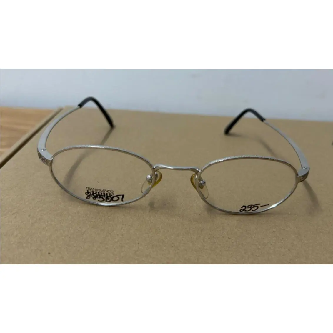 Vtg Gianfranco Ferre Eyeglasses Frames 140 Full Rim Silver Oval Italy