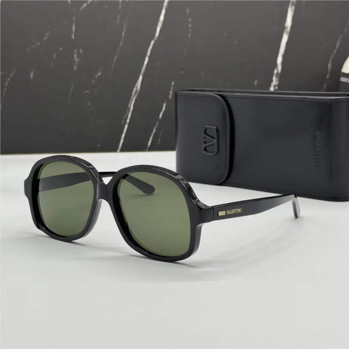 VLS-177A Black Green Sunglasses  by Valentino