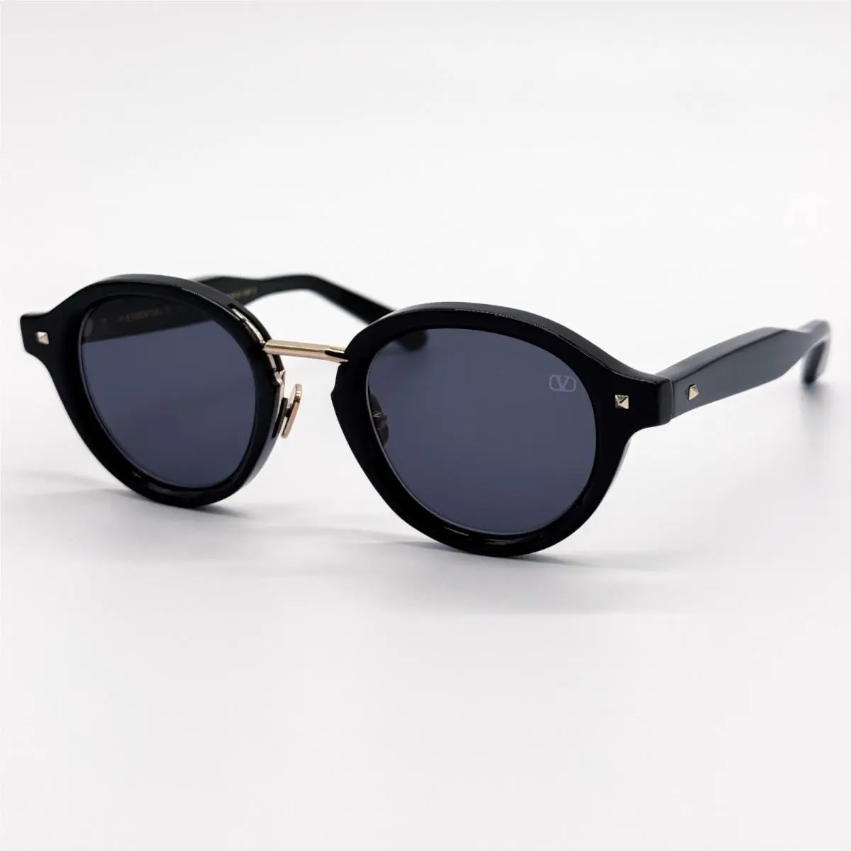 Valentino Sunglasses VLS-132A Black/gray Men Round Eyewear
