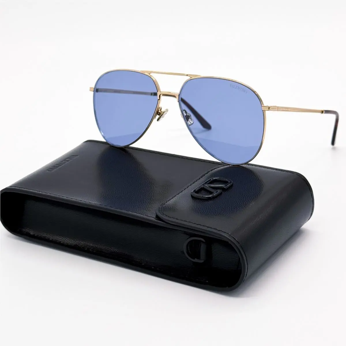 Valentino Sunglasses VLS-172C Gold/blue Unisex Eyewear