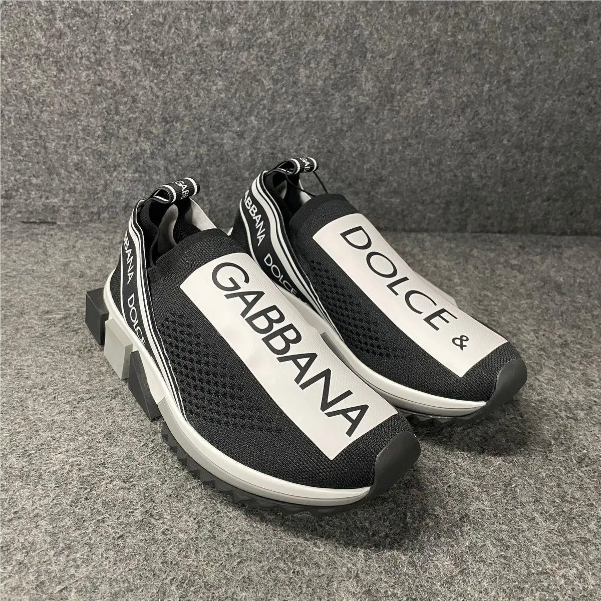 Dolce Gabbana Sorrento Slip-on Sneaker Men`s Size 36.5 US 4.5 Black