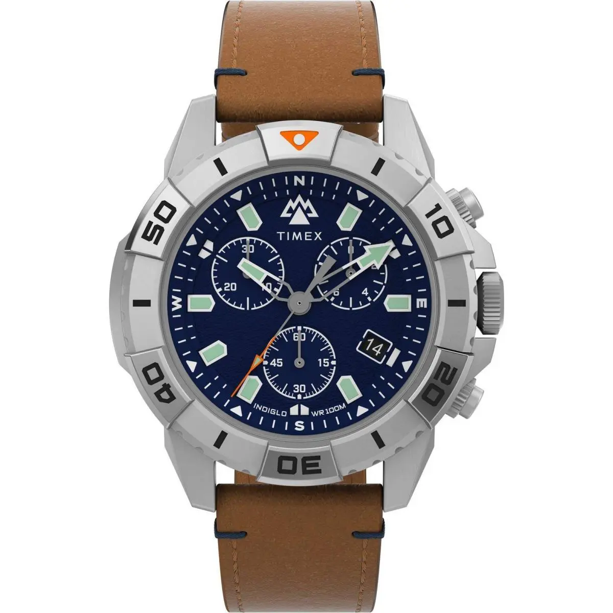 Expedition North Blue / Vegan Leather Blue Dial Wristwatch TW2W16300 by Timex