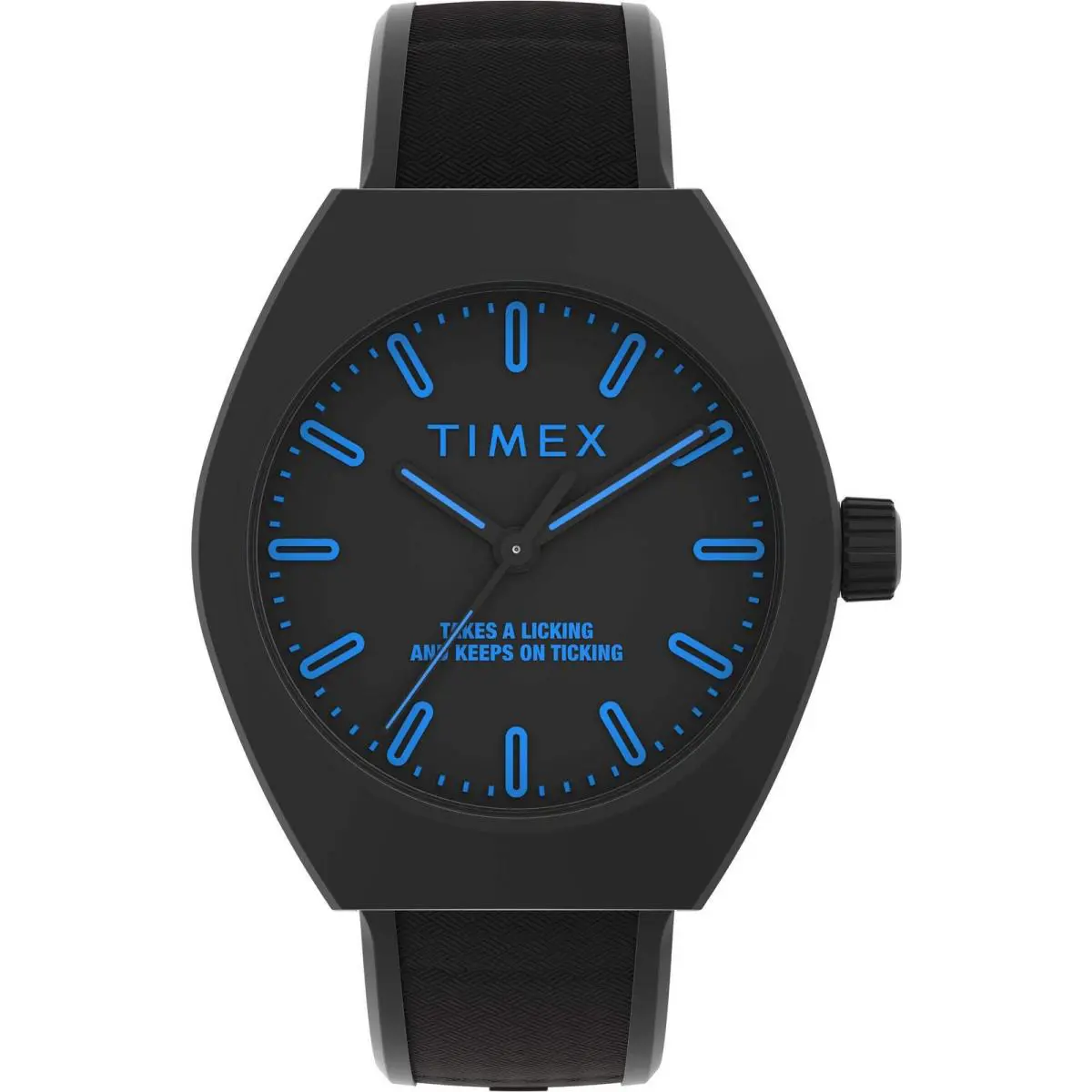 Timex Trend Black / Polyurethane Black Dial Wristwatch TW2W42300 - Dial: Black, Band: Black