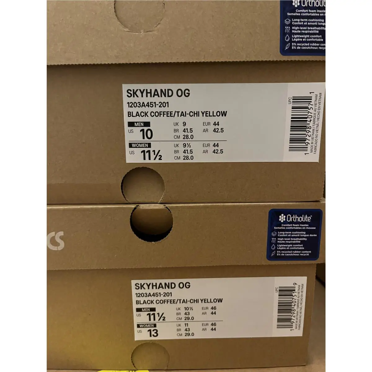 Asics shoes - ASICS Skyhand OG - Skyhand - 1203A451 - Black Coffee Tai Chi Yellow 7