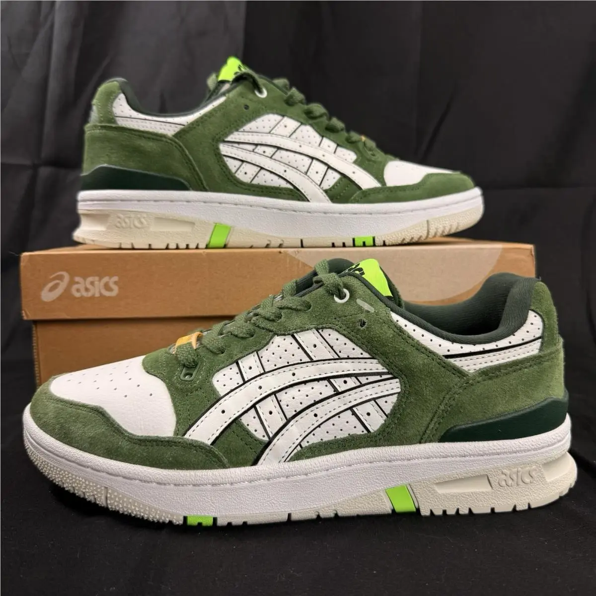 Mens Size 8.5 Asics EX89 Sneakers Omakase Pack - White Green Classics