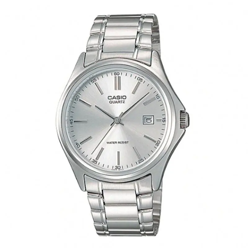 Casio Women`s Silver Bracelet Enticer Silver Dial Analog Watch LTP-1183A-7ADF
