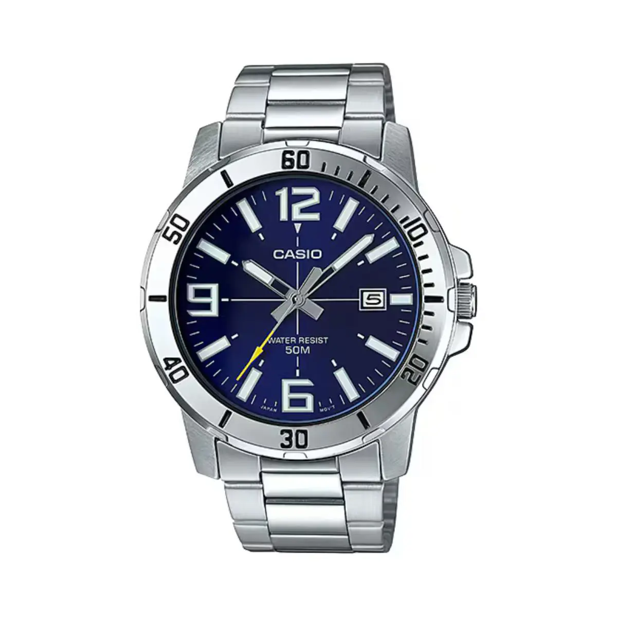 Casio MTPVD01D-2BV Men`s Enticer Stainless Steel Blue Dial Analog Sporty Watch