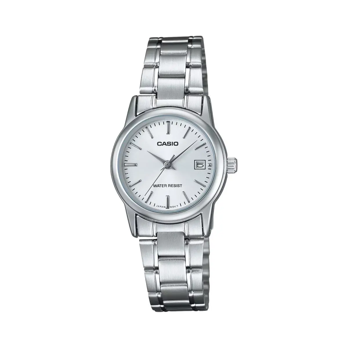Casio Women’s Silver Analog Watch with White Dial - LTP-V002D-7A