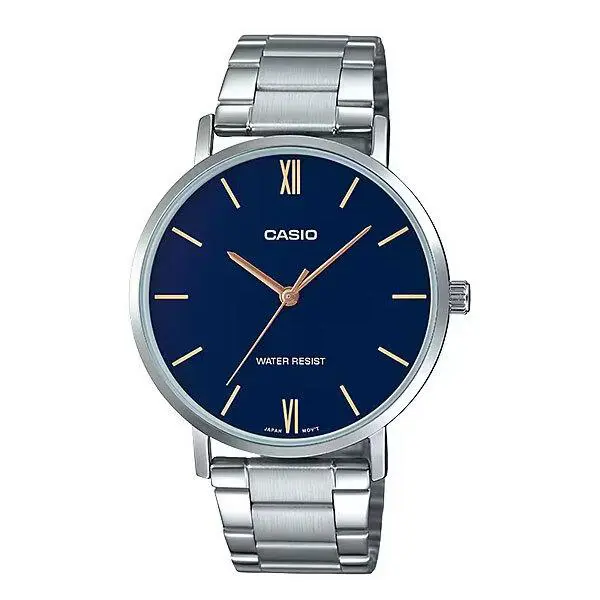 Casio Analog Women`s Stainless Steel Blue Dial Watch LTP-VT01D-2BUDF