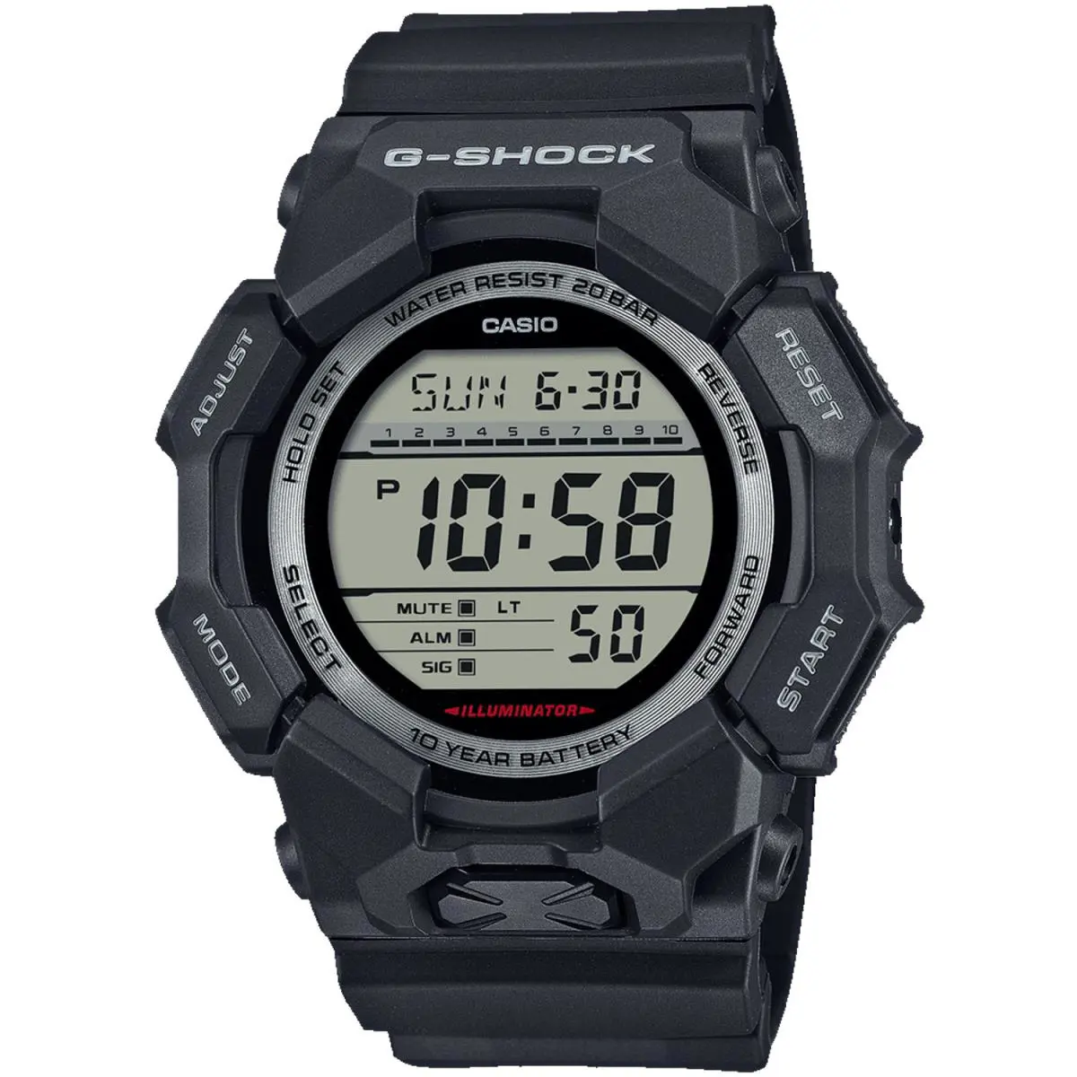 Men`s G-shock GD-010 Series Black Dial Watch - GD010-1 by Casio