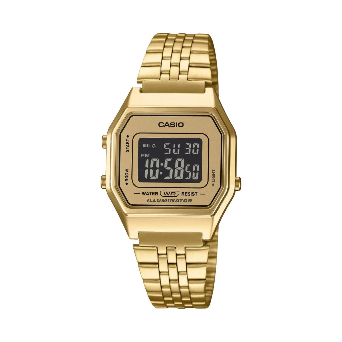Casio Vintage Digital Gold Watch with Illuminator - LA-680WGA-9B - Gold