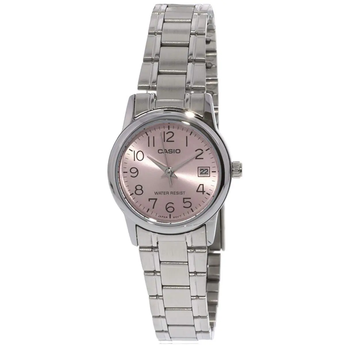 Casio LTP-V002D-4B Women`s Standard Stainless Steel Pink Dial Analog Watch