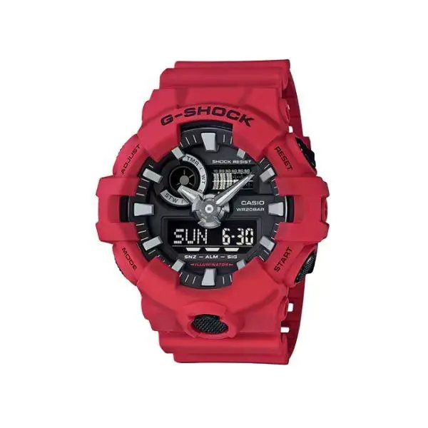 G-shock GA700 4A Watch Red by Casio