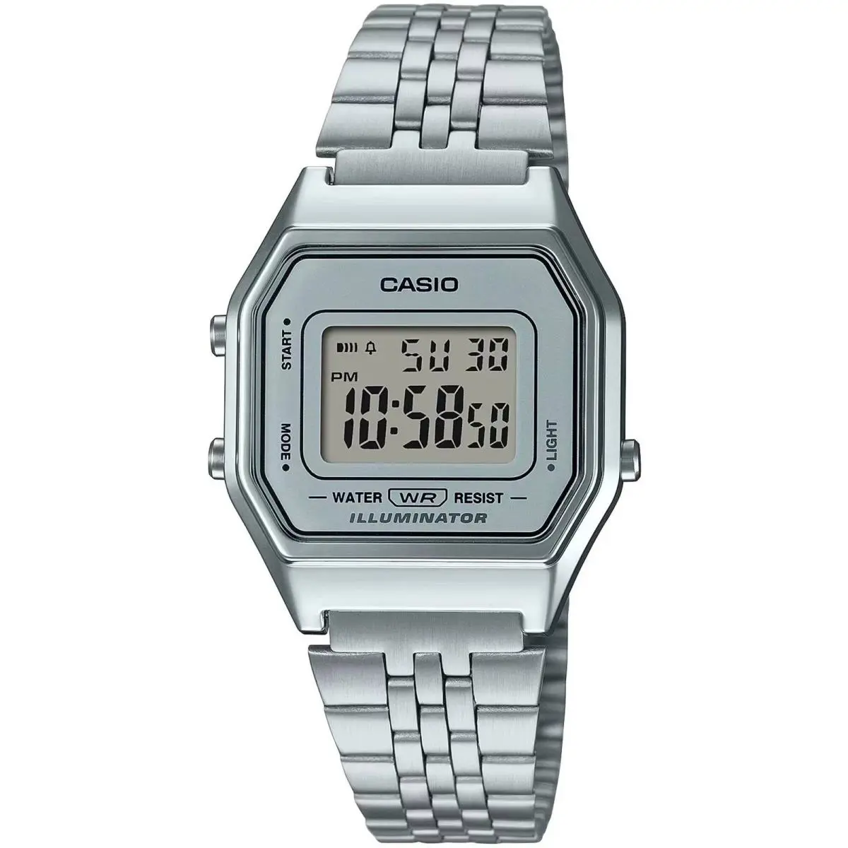 Casio LA680WA-7D Ladies Watch Stainless Steel Digital Retro Multi-function LA680