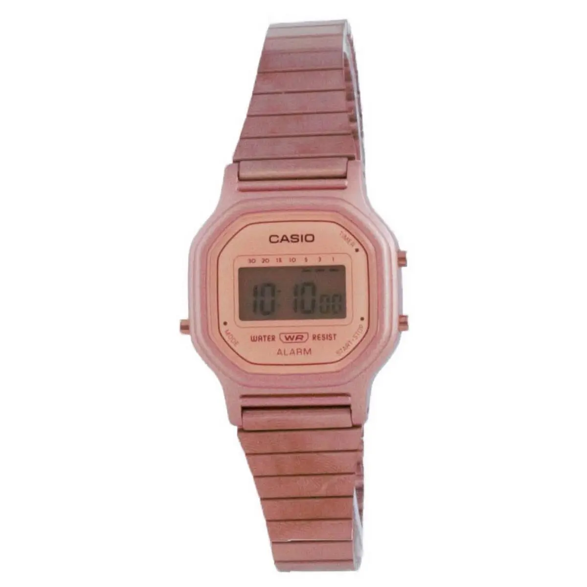 Casio Vintage Youth Grey Dial Stainless Steel LA-11WR-5A Women`s Ladies Watch - Dial: Grey, Band: Rose Gold, Bezel: No Bezel