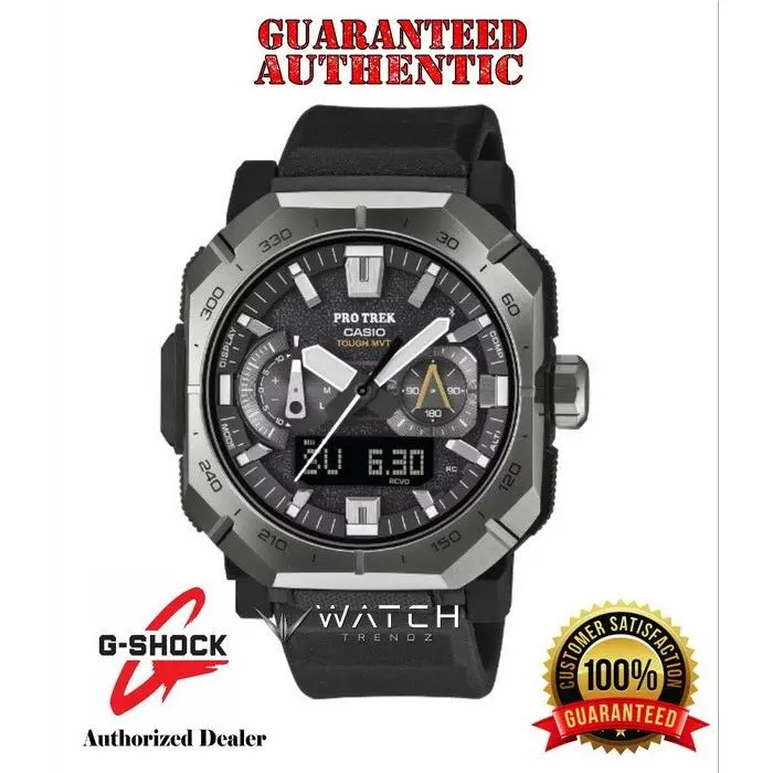 Pro Trek PRWB1000-1 Triple Sensor Atomic Solar Black Watch by Casio
