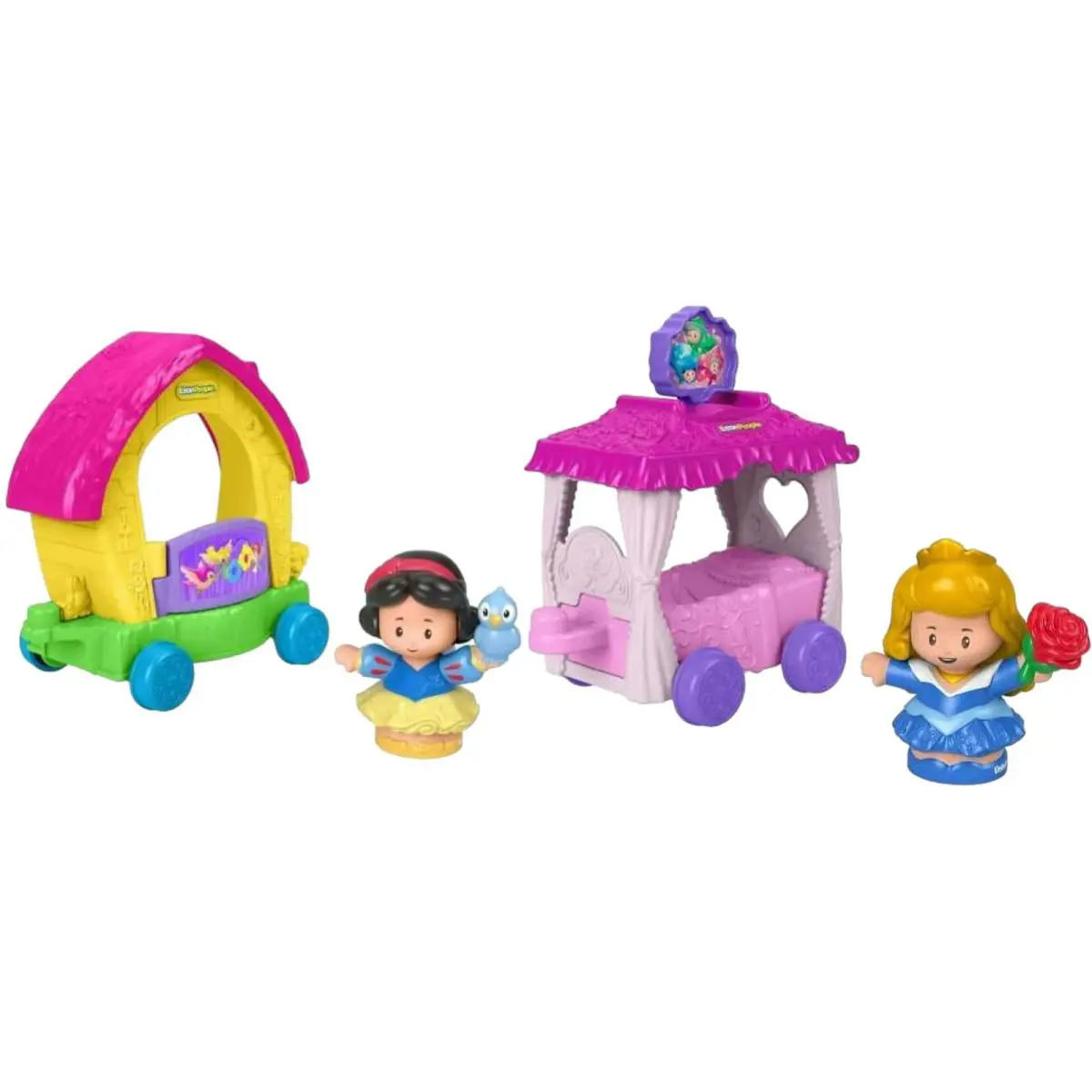Fisher Price Little People Disney Princess Parade Float Bundle Aurora Snow White