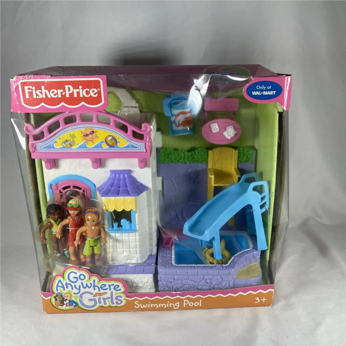 Fisher Price Go Anywhere Girls Sweet Streets Swimming Pool 2007 Playset