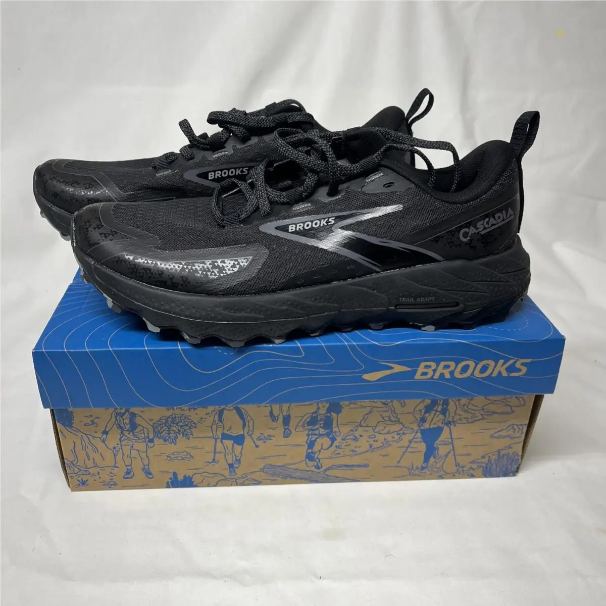 Brooks Cascadia 18 Shoes Black 110426-1D-072 Trail Neutral Mens 7.5 Medium D