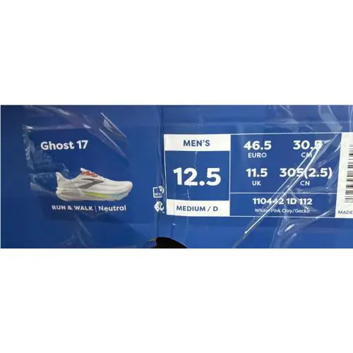 Brooks shoes - Brooks Ghost 17 - Ghost - 110442-1D-112 - White /Pink Clay /Gecko (UPC: 0195394626308) 5