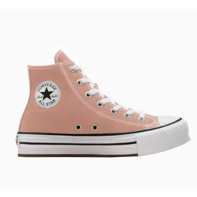 Converse Eva Lift Hi Workout Comfort Platform Classic Sneaker Kids A12300F - Dusty Cinder/White