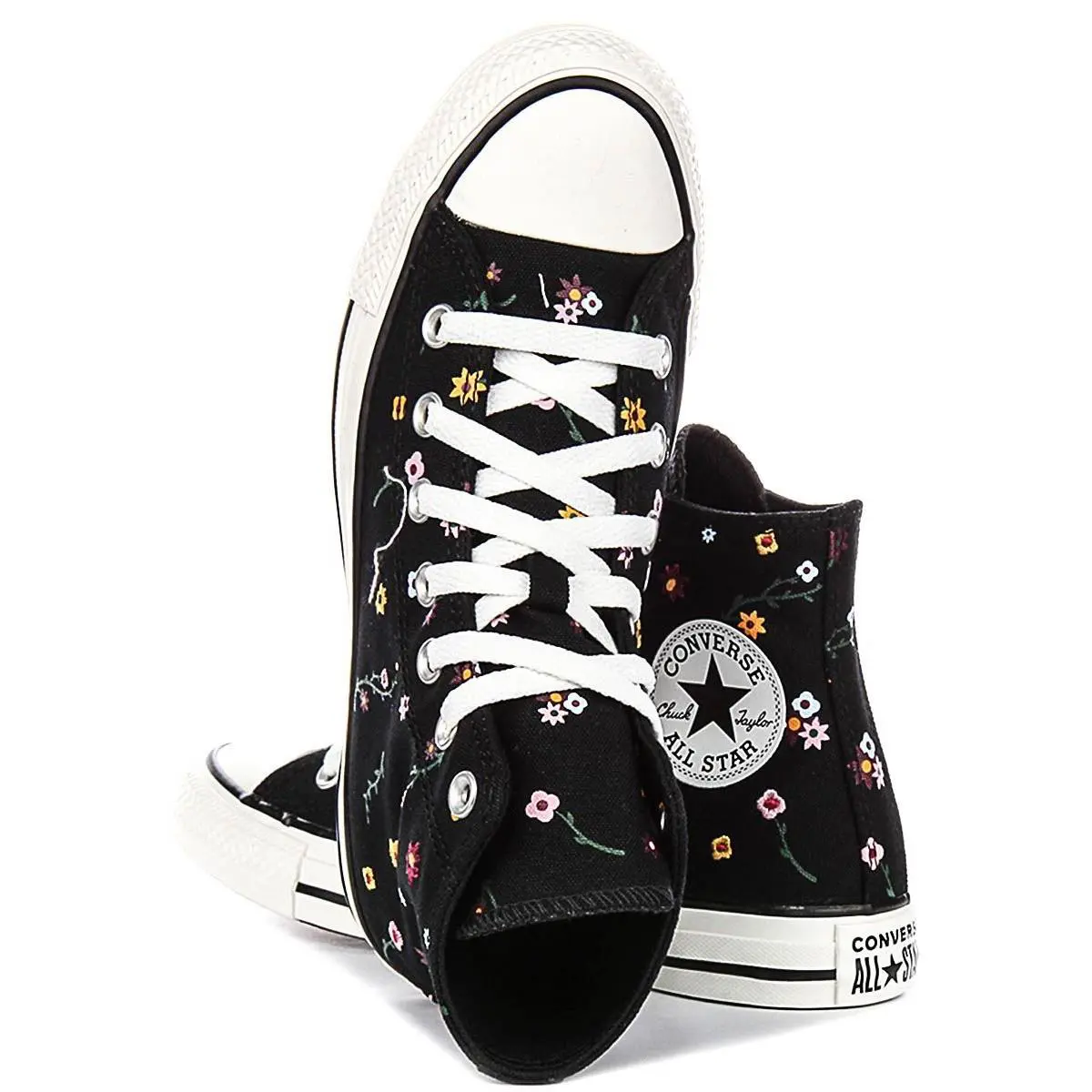 Converse shoes - Black Flower 2