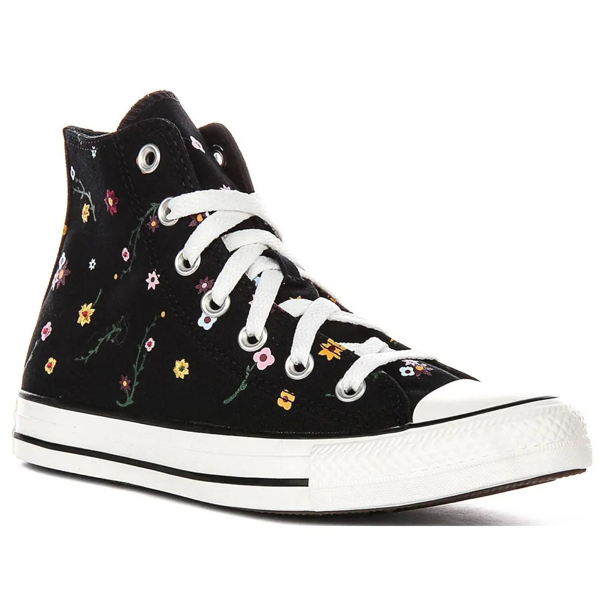 Converse shoes - Black Flower 4
