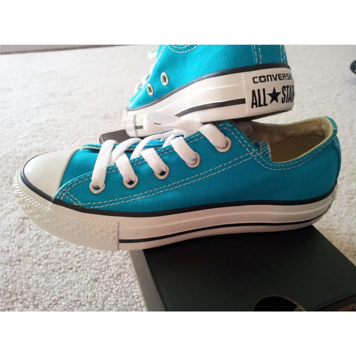 Converse shoes - low top - low top - Teal 4