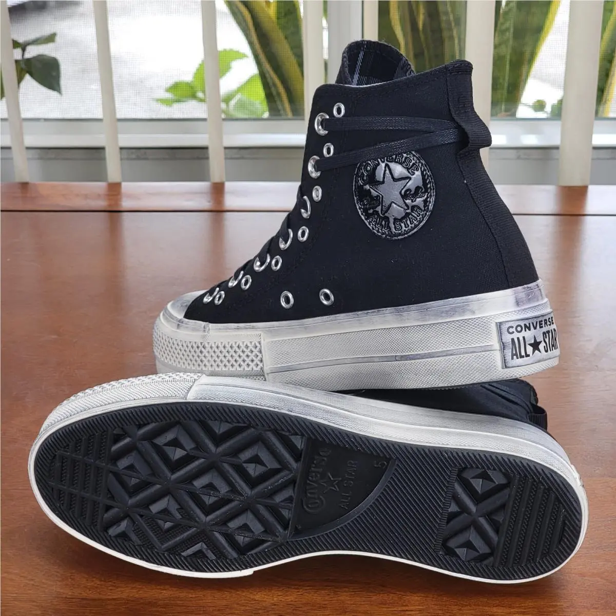 Converse shoes - Converse Chuck Taylor All Star Lift Hi - A07679C - Black / Egret / Black (UPC: 194434471991) 4