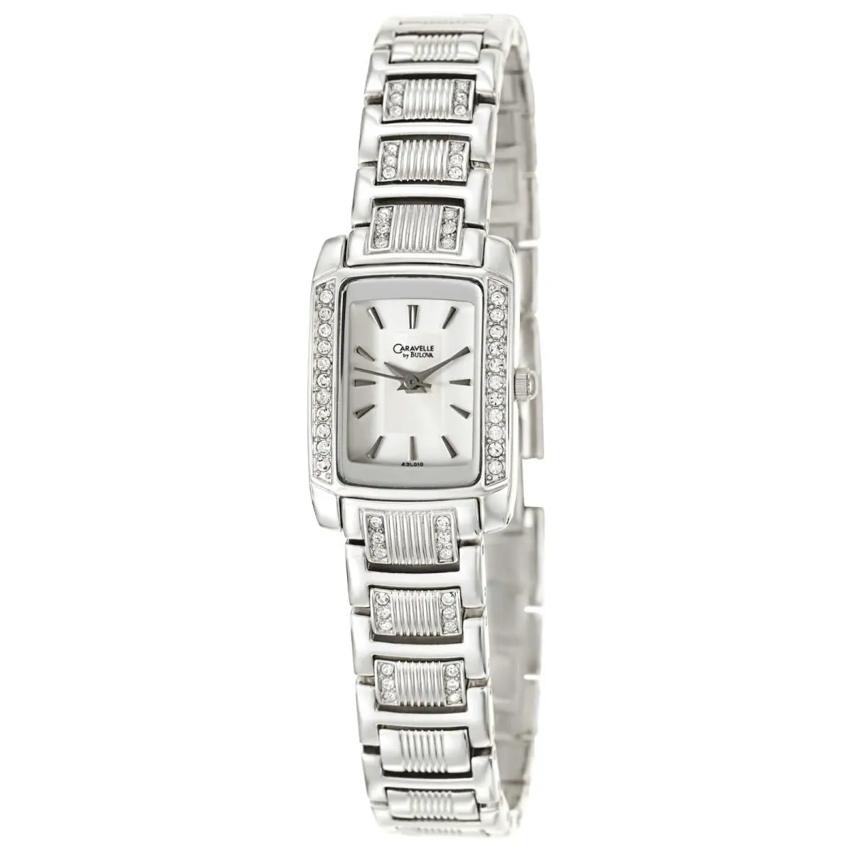 by Bulova 43L010 Crystal Accented Silver Tone Stainless Ladies Watch by Caravelle
