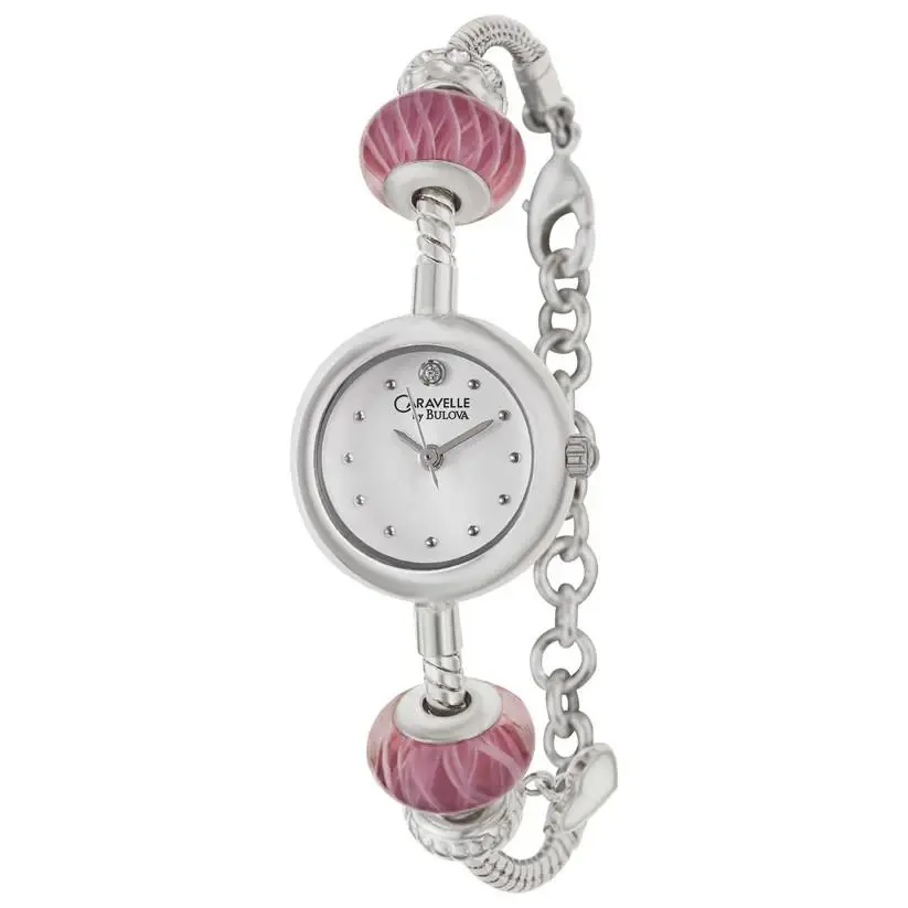 by Bulova 43L140 Crystal Silver Tone Charm Ladies Watch Great Gift by Caravelle