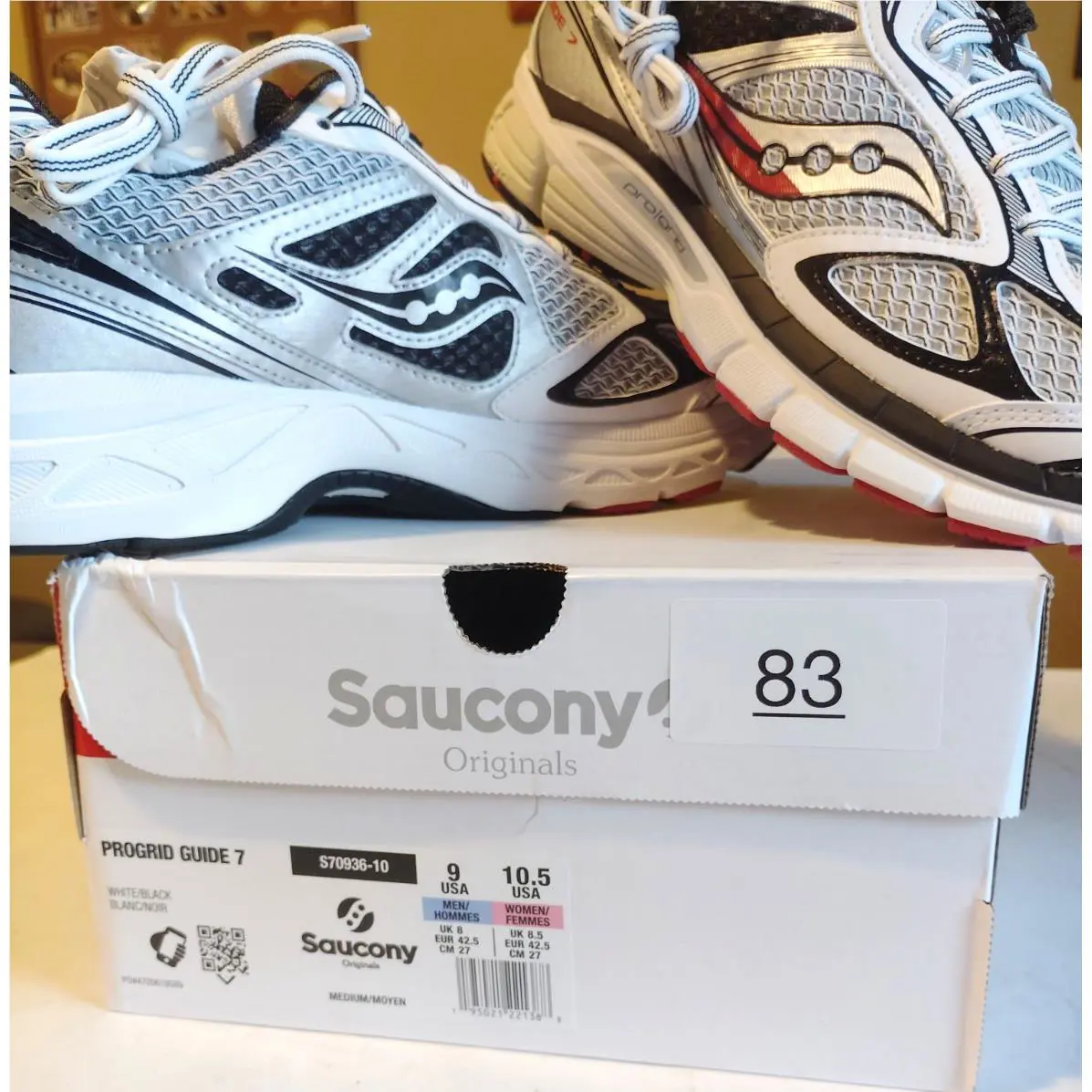 Saucony shoes - Saucony ProGrid Guide - ProGrid Guide - S70936-10 - White/Black (UPC: 0195021221388) 7