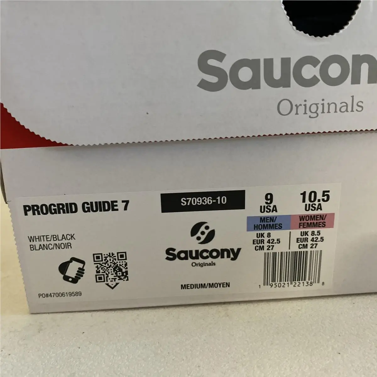 Saucony shoes - Saucony ProGrid Guide - ProGrid Guide - S70936-10 - White/Black (UPC: 0195021221388) 5